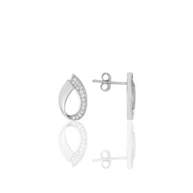 Söğütlü Silver SGTL11616KUPE Gümüş Rodyumlu Zirkon Taşlı Damla Küpe.