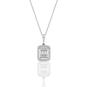 Söğütlü Silver SGTL11619BAGET Gümüş Rodyumlu Baget Kesim Zirkon Taşlı Kolye