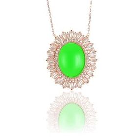 Söğütlü Silver SGTL11619BAGET Gümüş Rodyumlu Baget Kesim Zirkon Taşlı Kolye