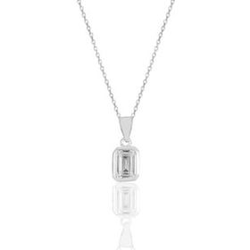 Söğütlü Silver SGTL11619BAGET Gümüş Rodyumlu Baget Kesim Zirkon Taşlı Kolye