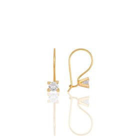 Söğütlü Silver SGTL11632 Rose Zirkon Çengelli Tek Taş Gümüş Küpe