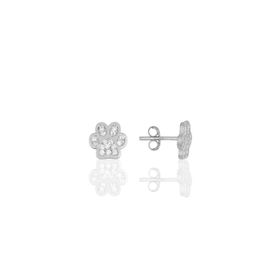 Söğütlü Silver SGTL11707 Gümüş Rodyumlu Zirkon Taşlı Pati Küpe