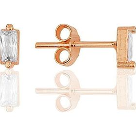 Söğütlü Silver SGTL11717 Rose Zirkon Baget Taşlı Gümüş Küpe