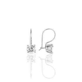 Söğütlü Silver SGTL11719 Gümüş Rodyumlu Çengelli 6 Mm Zirkon Tek Taş Küpe