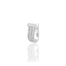 Söğütlü Silver SGTL11738 Rodyumlu Zirkon Taşlı 10 mm Tragus Piercing Helix Kıkırdak Gümüş Küpe
