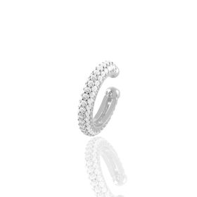 Söğütlü Silver SGTL11758 Gümüş Rodyumlu Zirkon Taşlı Damla Kıkırdak Küpe