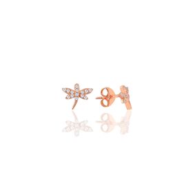 Söğütlü Silver SGTL11769 Rose Zirkon Taşlı Yusufçuk Şans Gümüş Küpe