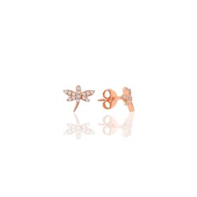 Söğütlü Silver SGTL11769 Rose Zirkon Taşlı Yusufçuk Şans Gümüş Küpe