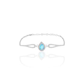 Söğütlü Silver SGTL12219MAVI Gümüş Bileklik