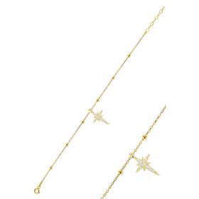 Söğütlü Silver SGTL12273GOLD Gümüş Bileklik