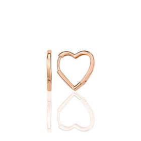 Söğütlü Silver SGTL12283 Rose 16 mm Altın Yaldızlı Kalp Gümüş Küpe