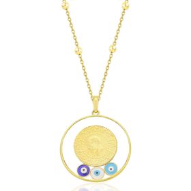 Söğütlü Silver SGTL12295GOLD Gümüş Kolye