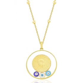 Söğütlü Silver SGTL12295GOLD Gümüş Kolye