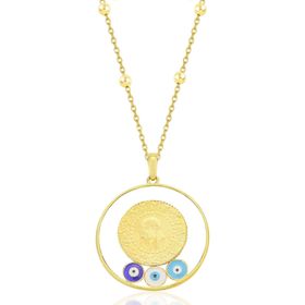 Söğütlü Silver SGTL12295GOLD Gümüş Kolye