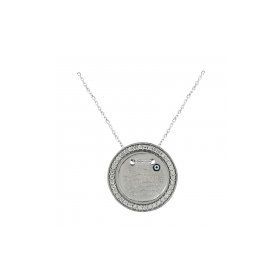Söğütlü Silver SGTL1709 Zirkon Taşlı Rodyumlu Ayetelkürsü Plaka Kadın Gümüş Kolye
