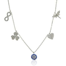 Söğütlü Silver SGTL1747 925 Ayar Gümüş Rose Şans Kolyesi