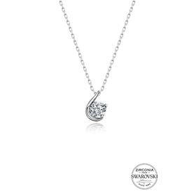 Söğütlü Silver SGTL20538 Gümüş Swarovski Taşlı Pırlanta Modeli Kadın Kolye