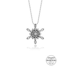 Söğütlü Silver SGTL20539 Gümüş Swarovski Taşlı Pırlanta Modeli Kadın Kartanesli Kolye