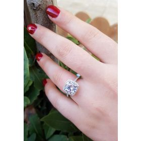 Söğütlü Silver SGTL2845 Kadın Swarovski Taşlı Yüzük
