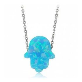 Söğütlü Silver SGTL3064 Opal Taşlı Fatma Ana Eli Kolye