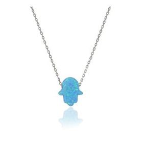 Söğütlü Silver SGTL3064 Opal Taşlı Fatma Ana Eli Kolye