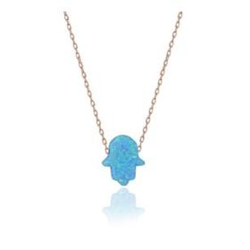 Söğütlü Silver SGTL3064 Opal Taşlı Fatma Ana Eli Kolye