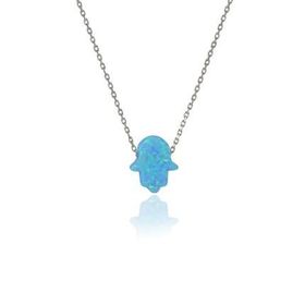 Söğütlü Silver SGTL4165 Opal Taşlı Fatma Ana Eli Kadın Kolye