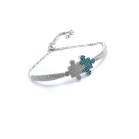 Söğütlü Silver SGTL4255 Turkuaz Ve Zirkon Taşlı Yapboz Asansörlü Kadın Bileklik