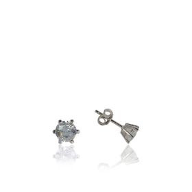 Söğütlü Silver SGTL4514 Swarovski Tek Taş Gümüş Küpe