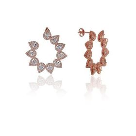 Söğütlü Silver SGTL4659 Damla Taşlı Halka Kadın Küpe