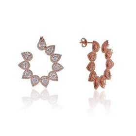 Söğütlü Silver SGTL4659 Damla Taşlı Halka Kadın Küpe