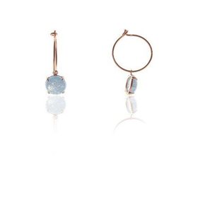 Söğütlü Silver SGTL5679 Açık Mavi Kristalize Küpe