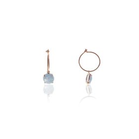 Söğütlü Silver SGTL5679 Açık Mavi Kristalize Küpe