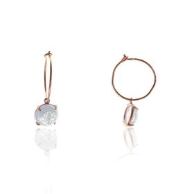 Söğütlü Silver SGTL5680 Beyaz Kristalize Küpe