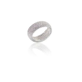 Söğütlü Silver SGTL5730 Kadın Tamtur Beş Sıralı Zirkon Taşlı Yüzük