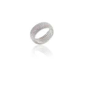 Söğütlü Silver SGTL5730 Kadın Tamtur Beş Sıralı Zirkon Taşlı Yüzük