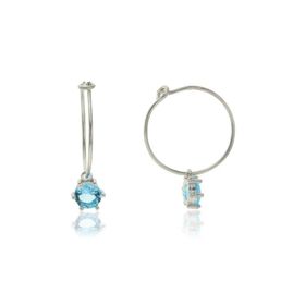 Söğütlü Silver SGTL6074 Akuamarin Taşlı Küpe