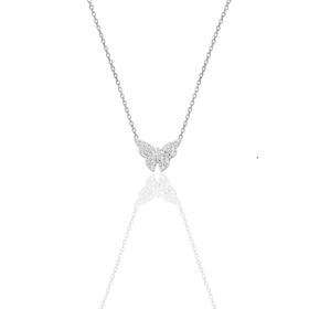 Söğütlü Silver SGTL6095 Zirkon Taşlı Kelebek Kolye