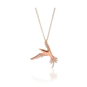 Söğütlü Silver SGTL6239 Zirkon Taşlı Martı Kadın Gümüş Kolye
