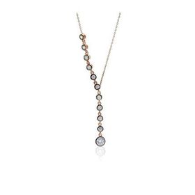 Söğütlü Silver SGTL6863 925 Ayar Gümüş Su Yolu Pırlanta Montürlü Kolye