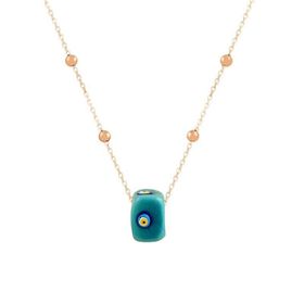 Söğütlü Silver SGTL7308 925 Ayar Gümüş Turkuaz Taşlı Mineli Top Top Zincirli Kolye