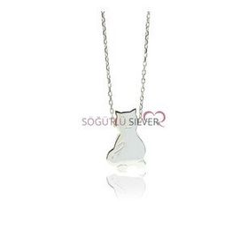 Söğütlü Silver SGTL7394 Kedi Kadın Kolye