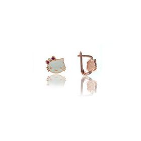Söğütlü Silver SGTL7709 Mineli Mini Kedi Küpe