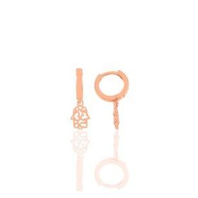 Söğütlü Silver SGTL7919 925 Ayar Gümüş Rose Zirkon Taşlı Mini Pırlanta Modeli Fatma Ana Eli Küpe