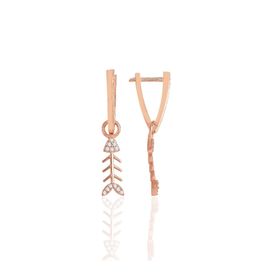 Söğütlü Silver SGTL7930 925 Ayar Gümüş Rose Zirkon Taşlı Mini Pırlanta Modeli Balık Küpe