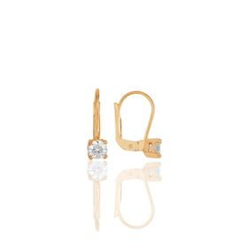 Söğütlü Silver SGTL7934 925 Ayar Gümüş Rose Zirkon Taşlı Mini Pırlanta Modeli Tek Taş Küpe