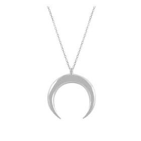 Söğütlü Silver SGTL8091 Uzun Zincirli Hilal Kadın Gümüş Kolye
