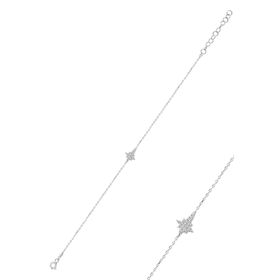 Söğütlü Silver SGTL8132 Dorica Rodyumlu Toplu Kutup Yıldızı Kadın Bileklik