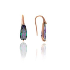 Söğütlü Silver SGTL8148 Mistik Topaz Taşlı Damla Kadın Küpe