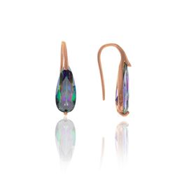 Söğütlü Silver SGTL8148 Mistik Topaz Taşlı Damla Kadın Küpe